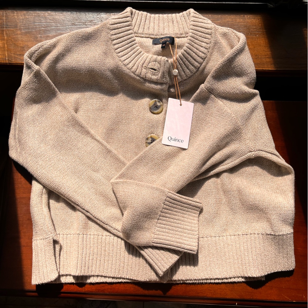 Quince Organic Cotton Cropped Sweater - Picture 4 of 4